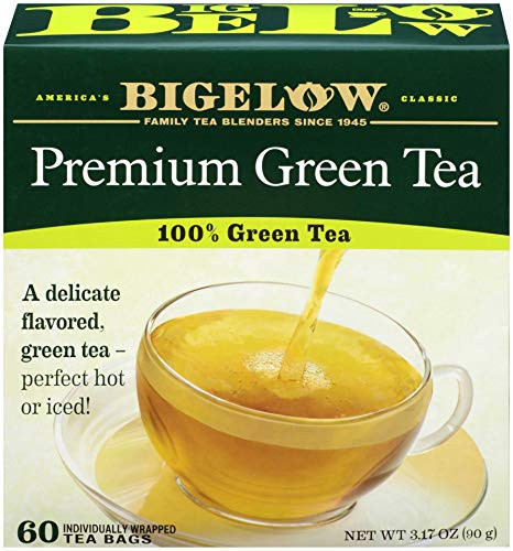 Bigelow Tea Green Tea 60 Count Premium Blend Bulk Box Green Tea Caffeinated