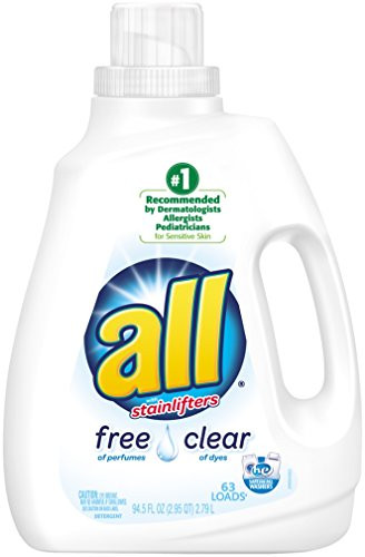 all Liquid Laundry Detergent Free Clear for Sensitive Skin 945 Fluid Ounces 63 Loads