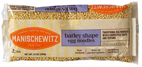 Manischewitz Barley Shaped Enriched Egg Noodles 12 OZ Pack of 12 Makes a Great Homestyle Farfel No Preservatives Low Sodium