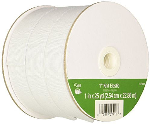 Dritz 9418W Knit Elastic 1Inch x 25Yards White