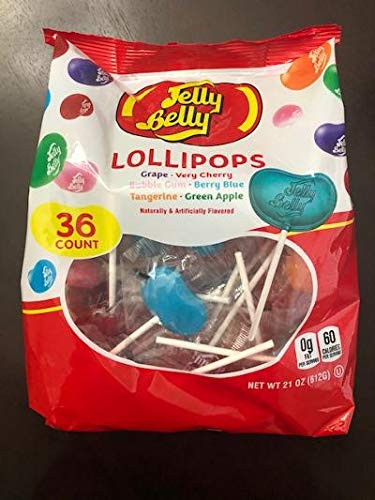 Adam  Brooks Jelly Belly Lollipops Candy 06 Ounce  48 Count Display Box