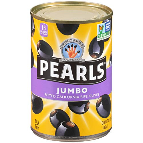 Pearls 575 oz Ripe Pitted Jumbo Black Olives 12Cans