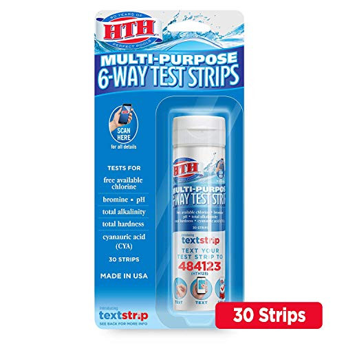 HTH 1274 MultiPurpose 6Way Test Strips Swimming Pools Chemical Tester 30 ct