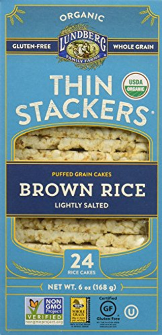 Lundberg Family Farms Thin Stackers Brown Rice Lightly Salted Grain Cakes 59 Ounce Lundberg Family Farms Thin Stackers Brown Rice Lightly Salted Grain Cakes 59 Ounce