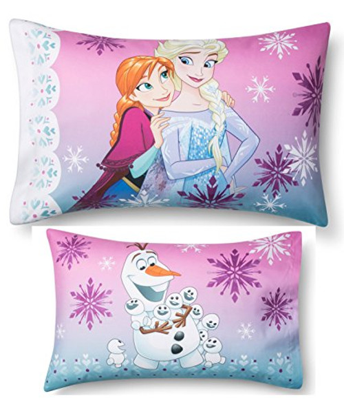 Frozen Elsa Anna and Olaf Reversible Pillowcase Frozen Elsa Anna and Olaf Reversible Pillowcase