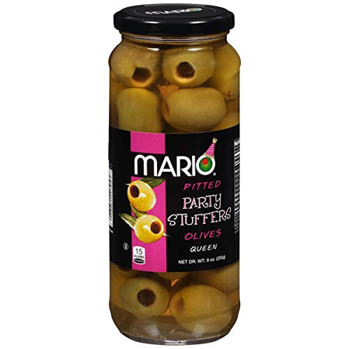 Mario Camacho Foods Pitted Queen Party Colossal Olives 9 Ounce