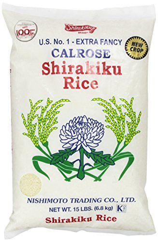 SHIRAKIKU Calrose Rice 15 Pound