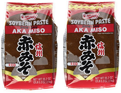 Shirakiku Miso Aka red Soy Bean Paste 352Ounce Bags Pack of 2
