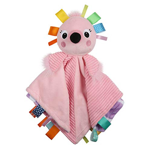 Bright Starts Cuddle n Tags 2sided Lovie Soothing Blanket  Flamingo Ages Newborn