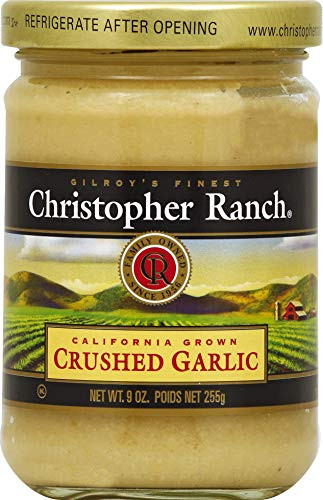 Christopher Ranch CRUSHED GARLIC  Famous Award Winning Heirloom Garlic  9 Oz