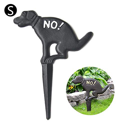 decwang Yard Sign Stakes Metal No Dog Poop No Waste Dog Sign Stop Dogs from Pooping On Your Garden  Yard Lawn