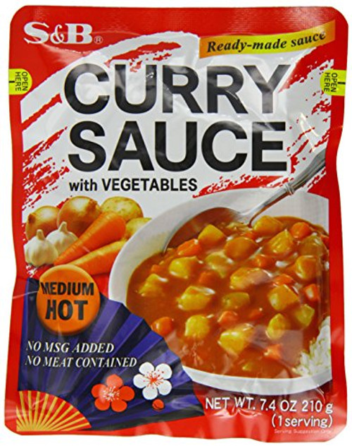 SB Curry Sauce with Vegetables Medium Hot 74Ounce Pack of 10 SB Curry Sauce with Vegetables Medium Hot 74Ounce Pack of 10