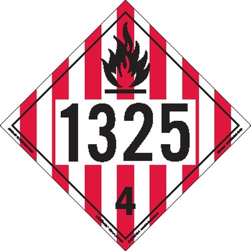Labelmaster ZT131325 UN 1325 Flammable Solid Hazmat Placard, Tagboard (Pack of 25)