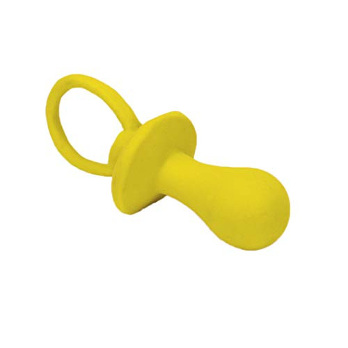 Coastal Pet Rascals Latex Pacifier Dog Toy Yellow 45Inch Long Coastal Pet Rascals Latex Pacifier Dog Toy Yellow 45Inch Long