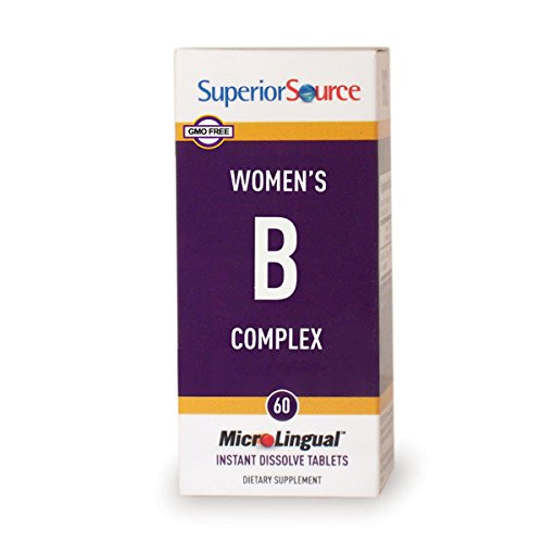 Superior Source Womens B Complex with Extra B12 and Folic Acid Nutritional Supplements 60 Count