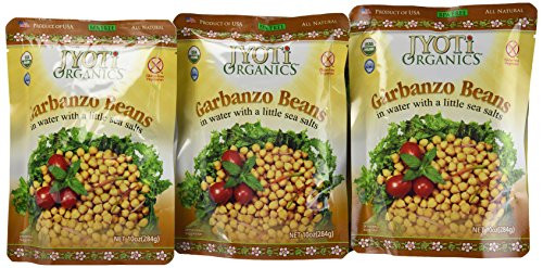 Jyoti Organic Garbanzo Beans 10 Ounce Pack of 6
