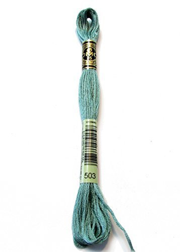 DMC 117503 Six Stranded Cotton Embroidery Floss Medium Blue Green 87Yard