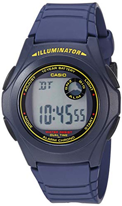 Casio Mens Classic Quartz Watch with Resin Strap Blue Model F200W2BCF Casio Mens Classic Quartz Watch with Resin Strap Blue Model F200W2BCF
