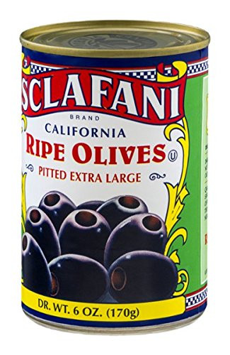 Sclafani California Ripe Olives Pitted Extra Large