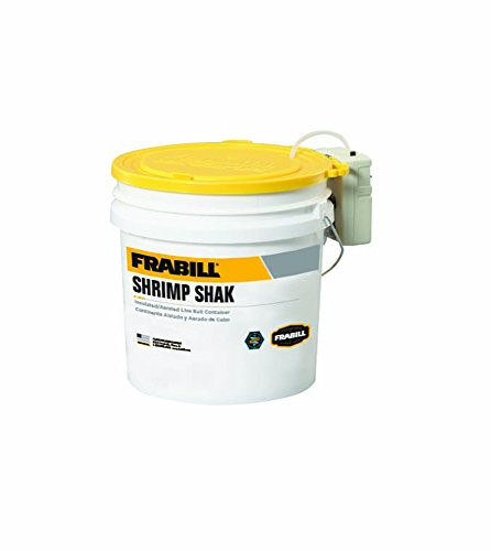 Frabill Shrimp Shak Bait Bucket with Aerator 425 gal WhiteYellow 14261