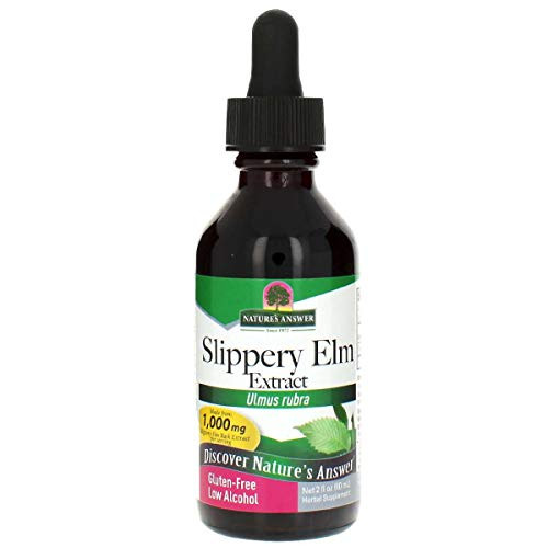 Natures Answer Slippery Elm  Super Concentrated Herbal Supplement  Promotes Healthy Hair  Skin  Aids in Digestion  Kosher No Gluten  Low Alcohol 2oz