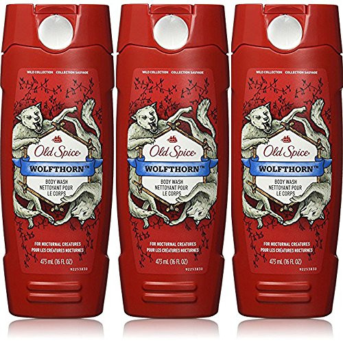 Old Spice Wild Collection Body Wash Wolfthorn 16 oz Pack of 3
