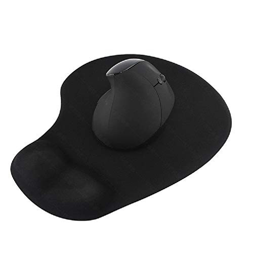 Mouse Pad with Wrist Support Ergonomic Mouse Pad with Gel Wrist Rest Support Pain Relief Gaming Mouse Pad with Lycra Cloth NonSlip Rubber Base for Office Home Laptop Computer