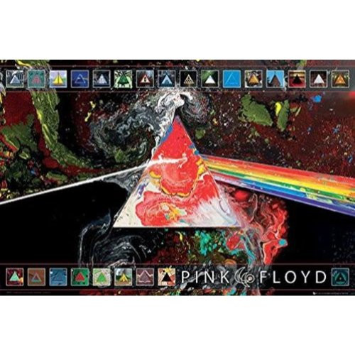 Buyartforless Pink Floyd 40th Anniversary Abbey Road Dark Side of The Moon 36x24 Music Art Poster Wall Decor