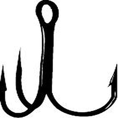 Gamakatsu Nickel Round Bend Treble Hook Size 10