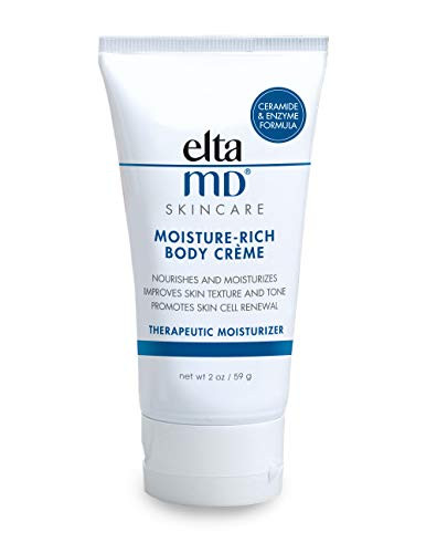EltaMD MoistureRich Body Cr? with Hyaluronic Acid FragranceFree Moisturizing Travel Size Body Lotion For Dry Skin 2 oz