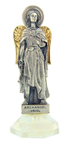 Religious Gifts Travel Protection Patron Archangel St Uriel Adhesive Car Auto Statue Figure