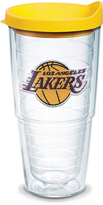 Tervis NBA Los Angeles Lakers Primary Logo Tumbler with Emblem and Yellow Lid 24oz Clear Tervis NBA Los Angeles Lakers Primary Logo Tumbler with Emblem and Yellow Lid 24oz Clear