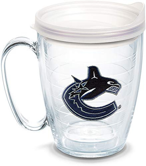 Tervis NHL Vancouver Canucks Primary Logo Tumbler with Emblem and Frosted Lid 16oz Mug Clear Tervis NHL Vancouver Canucks Primary Logo Tumbler with Emblem and Frosted Lid 16oz Mug Clear