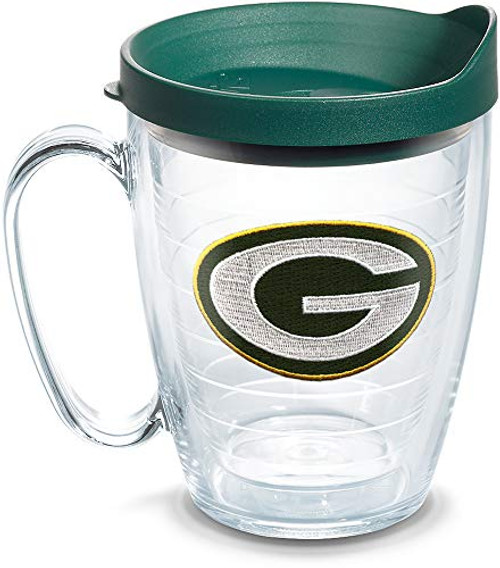 Tervis NFL Green Bay Packers Primary Logo Tumbler with Emblem and Hunter Green Lid 16oz Mug Clear