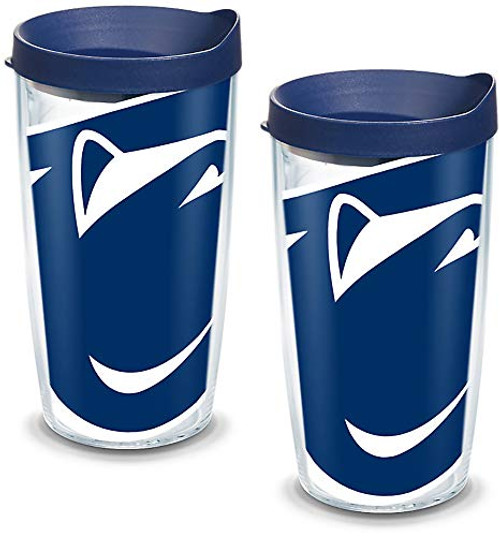 Tervis Penn State Nittany Lions Mascot Colossal Tumbler with Wrap and Navy Lid 2 Pack 16oz Clear Tervis Penn State Nittany Lions Mascot Colossal Tumbler with Wrap and Navy Lid 2 Pack 16oz Clear