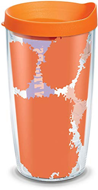 Tervis Clemson Tigers Colossal Tumbler with Wrap and Orange Lid 16oz Clear Tervis Clemson Tigers Colossal Tumbler with Wrap and Orange Lid 16oz Clear
