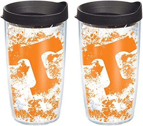 Tervis Tennessee Volunteers Splatter Tumbler with Wrap and Black Lid 2 Pack 16oz Clear Tervis Tennessee Volunteers Splatter Tumbler with Wrap and Black Lid 2 Pack 16oz Clear