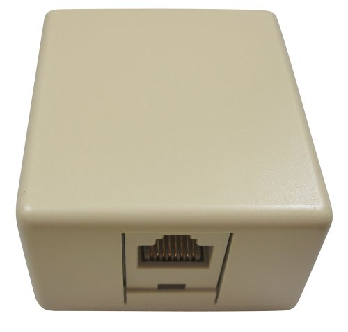 Allen Tel Products AT625A3-8 1 Port, USOC Wiring, 8 Position, 8 Conductor Modular Surface IDC Outlet Jack, Ivory
