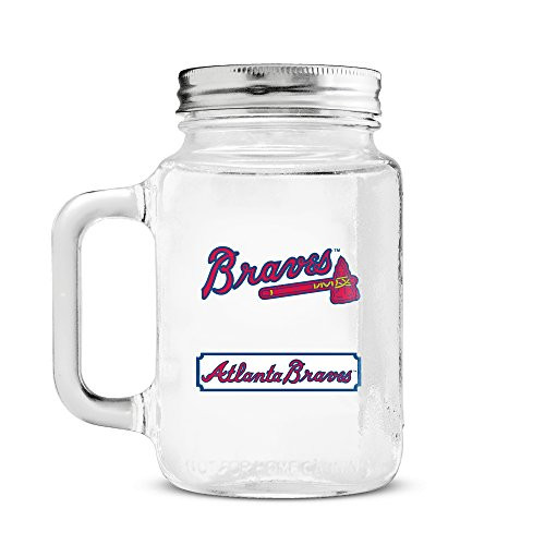 MLB Atlanta Braves 20oz Glass Mason Jar
