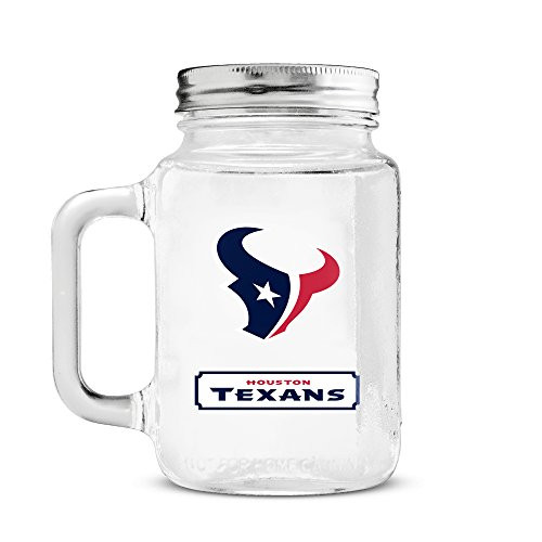 NFL Houston Texans 20oz Glass Mason Jar