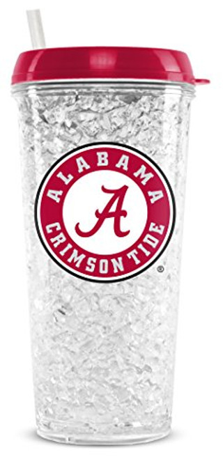 NCAA Alabama Crimson Tide 16oz Crystal Freezer Tumbler with Lid and Straw NCAA Alabama Crimson Tide 16oz Crystal Freezer Tumbler with Lid and Straw