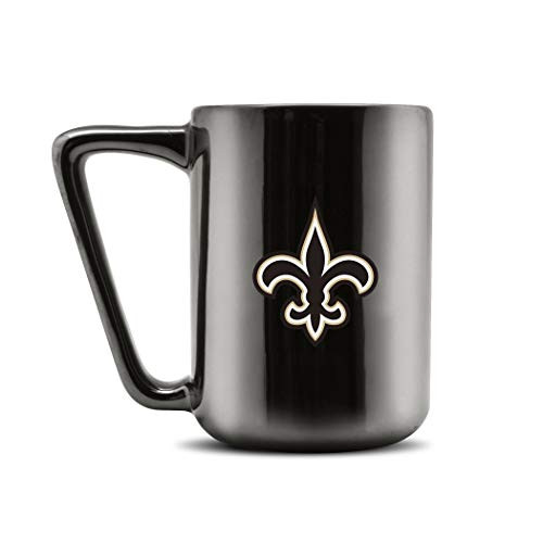 Duck House NFL New Orleans Saints Ceramic Coffee Mug Metallic Black 16oz Duck House NFL New Orleans Saints Ceramic Coffee Mug Metallic Black 16oz