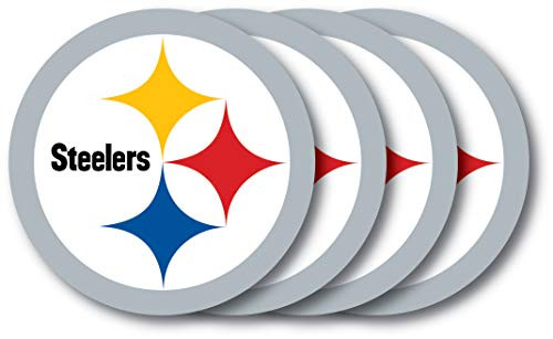 NFL Pittsburgh Steelers Vinyl Coaster Set Pack of 4