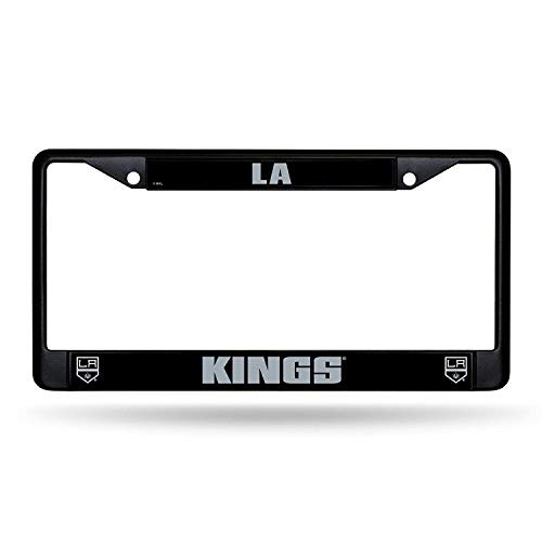 Rico Los Angeles Kings NHL Black Metal License Plate Frame Rico Los Angeles Kings NHL Black Metal License Plate Frame