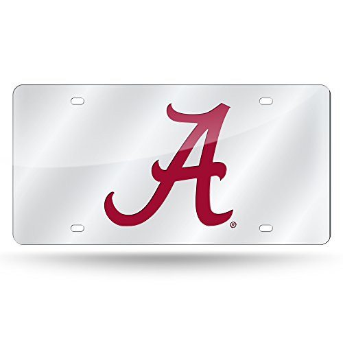 NCAA Rico Industries Laser Inlaid Metal License Plate Tag Alabama Crimson Tide