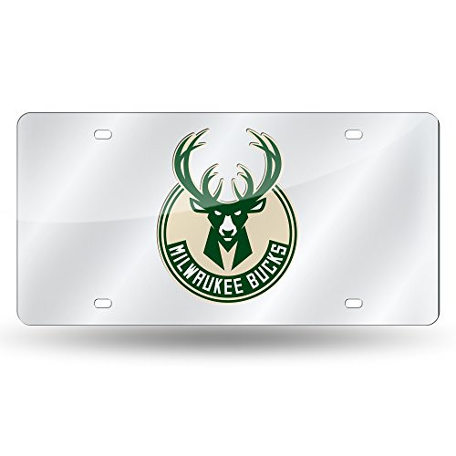 NBA Rico Industries Laser Inlaid Metal License Plate Tag Milwaukee Bucks NBA Rico Industries Laser Inlaid Metal License Plate Tag Milwaukee Bucks