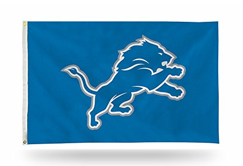 NFL Detroit Lions 3Foot by 5Foot Single Sided Banner Flag with Grommets