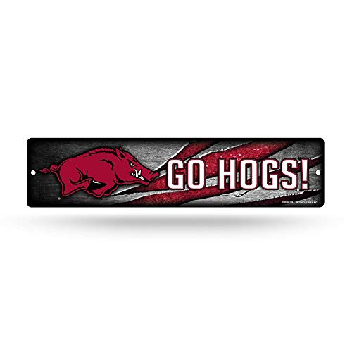 NCAA Rico Industries 16Inch Plastic Street Sign D?r Arkansas Razorbacks
