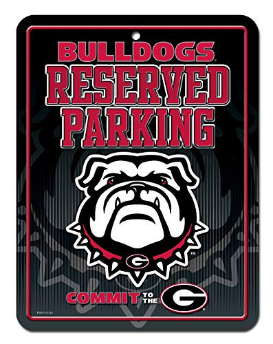 NCAA Rico Industries 85Inch by 11Inch Metal Parking Sign D?r Georgia Bulldogs