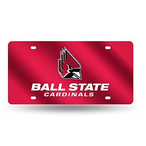 NCAA Rico Industries Laser Inlaid Metal License Plate Tag Ball State Cardinals NCAA Rico Industries Laser Inlaid Metal License Plate Tag Ball State Cardinals